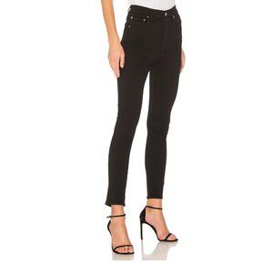 Agolde Roxanne Super High Rise Skinny Black Denim Jeans